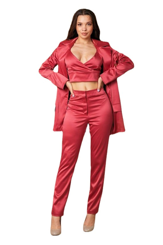 Costume pantalon couleur bonbon pour mère de la mariée, costume d'affaires pour femme, smoking noir à revers pointus, blazer pour mariage (veste + pantalon) 