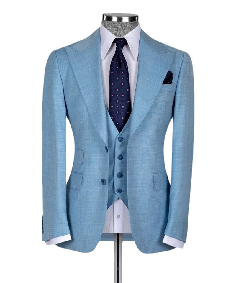 3pcs Summer Blazer Vest Pants Classic Business Men Suits Boutique Groom Wedding Party Suits for Wedding Ternos