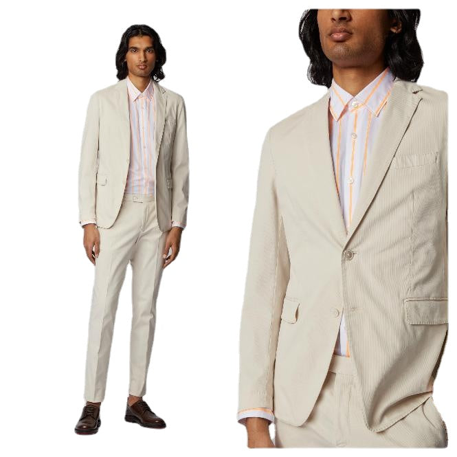 Esmoquin de novio para boda, trajes de novio para hombre, solapa con muesca, dos botones, chaqueta para fiesta de graduación (chaqueta + pantalón) 