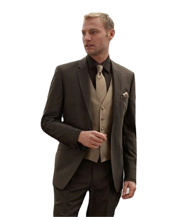 Costume Homme Groom Tuxedos Men Suits Wedding Prom Dinner Best Man Blazer 3 Pcs (Jacket+Pants+Vest)
