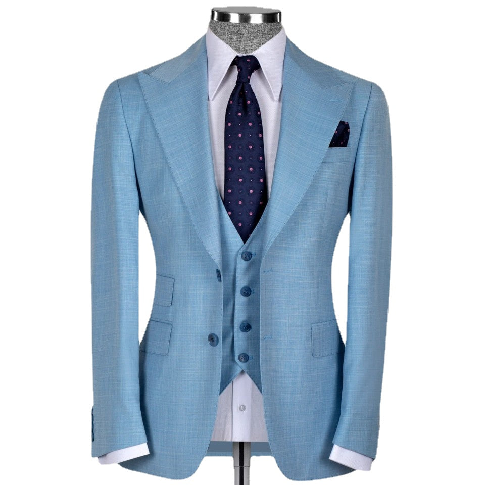 Costume de mariage classique pour homme, 3 pièces, blazer, gilet, pantalon, smoking, sur mesure, pour bal de promo, costume pour homme 