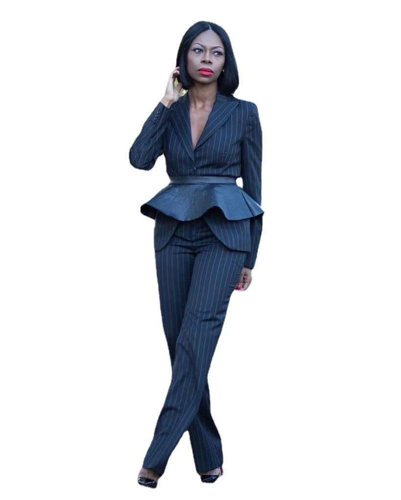 Ladies Suits For Wedding Stripes Mother of the Bride Pants Suit Evening Party Tuxedos Formal Wear 2 Pieces