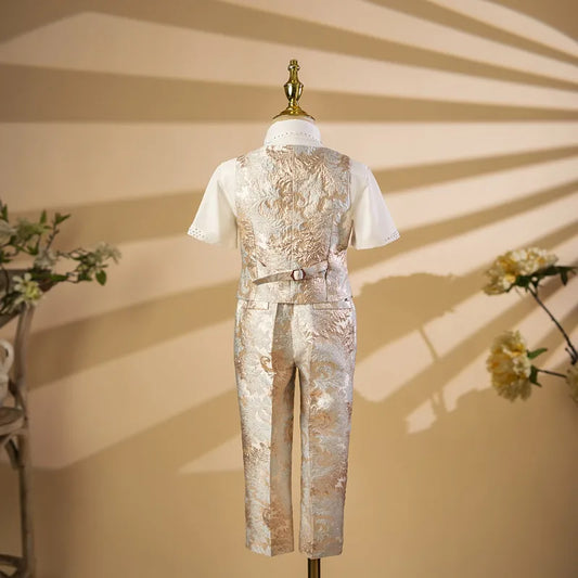 Children's Costume Wedding Birthday Baptism Party Boy Clothing Host Piano Performance Blazer Suits Vestidos