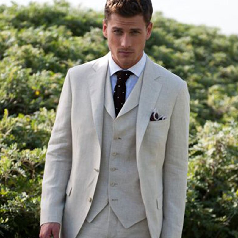 Costume homme 3 pièces gris clair slim sur mesure avec pantalon