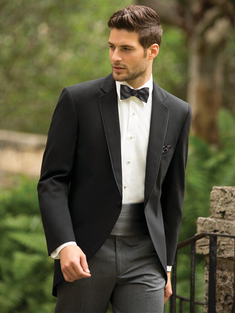 Slim Fit 2 Piece Black Men Custom Suit Groom Wedding Tuxedo Long Blazer Custom Prom Wedding Men Suit Set