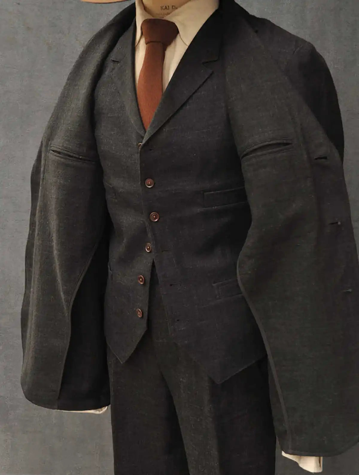 Advanced Men's Suit 3 Pieces Blazer Vest Pants Bow Collar Single Breasted Buckle Bussiness Work Wear Wedding Costume