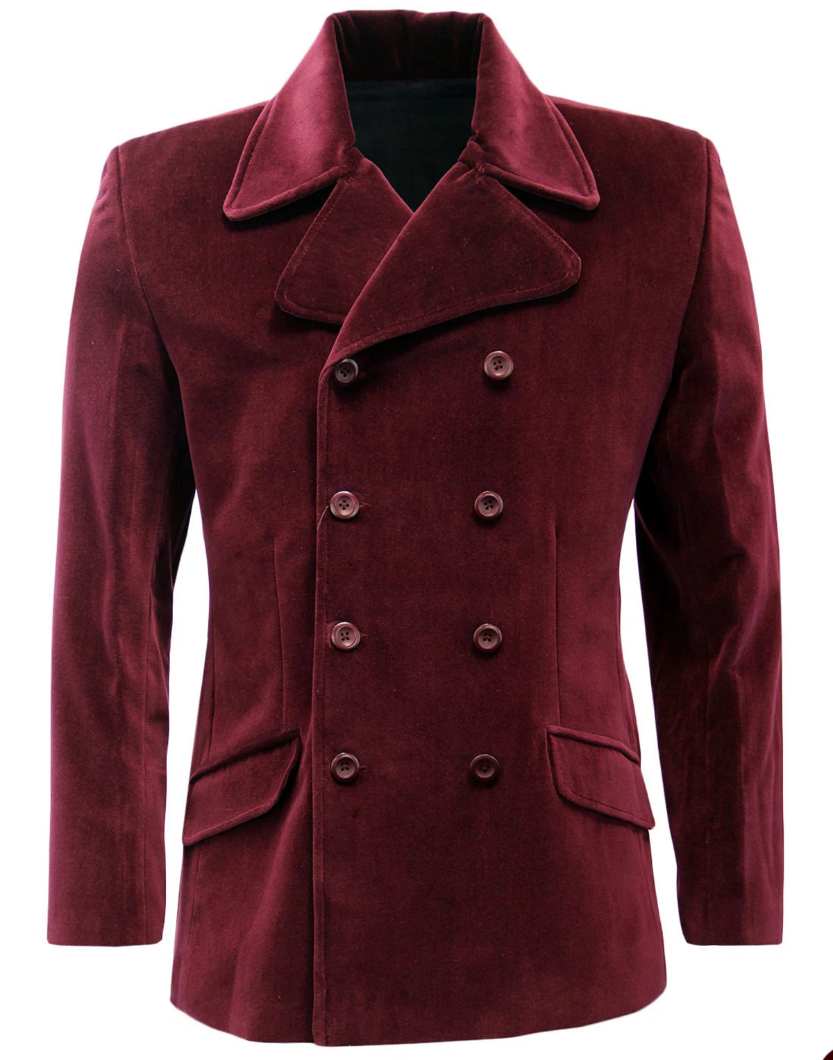 Trajes de boda de terciopelo para hombre, de otoño e invierno, con solapa de muesca, corte entallado, para novio, esmoquin cruzado de color liso, personalizable solo con abrigo