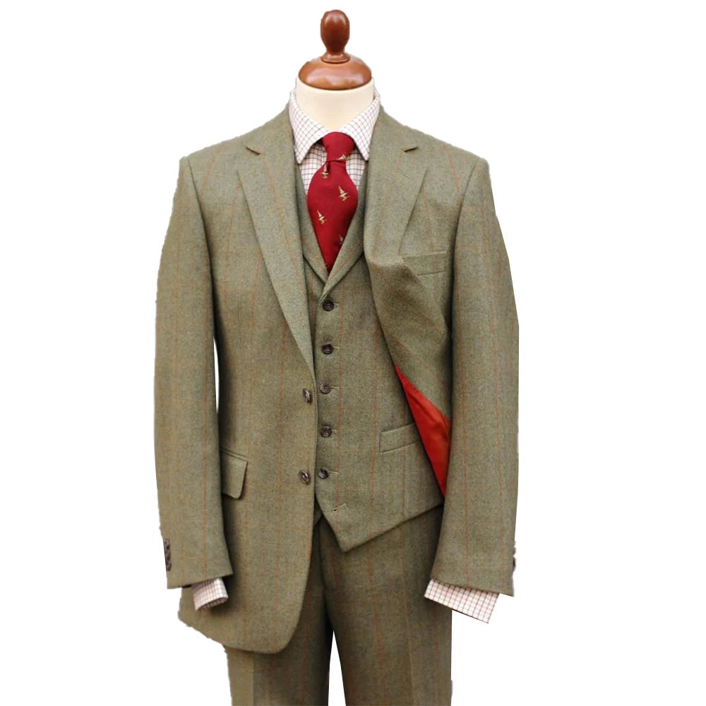 Costumes de mariage d'automne pour hommes, smokings à revers crantés, coupe slim, tenue de marié, bureau, 3 pièces, veste, pantalon et gilet, personnalisables