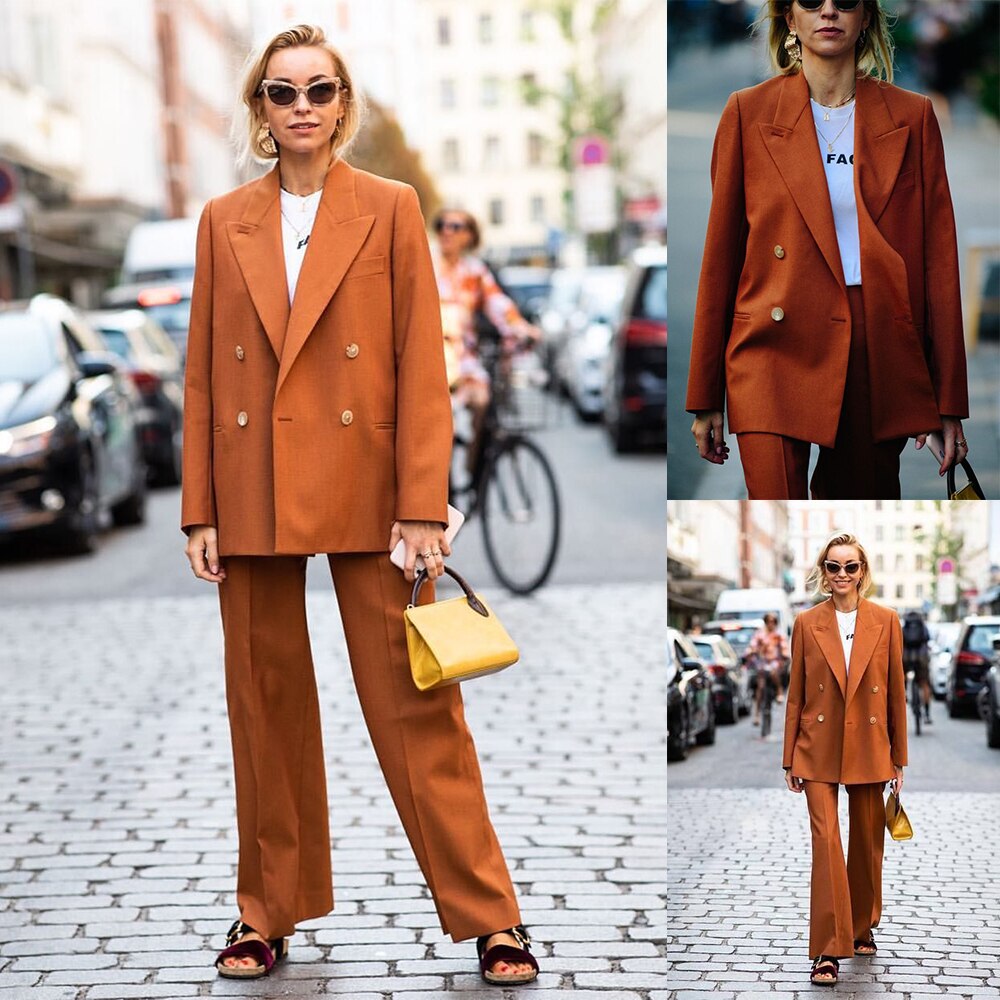 Ensemble deux pièces pour femme, blazer à manches longues, pantalon de mariage, tenue de bureau, tenue de fitness 