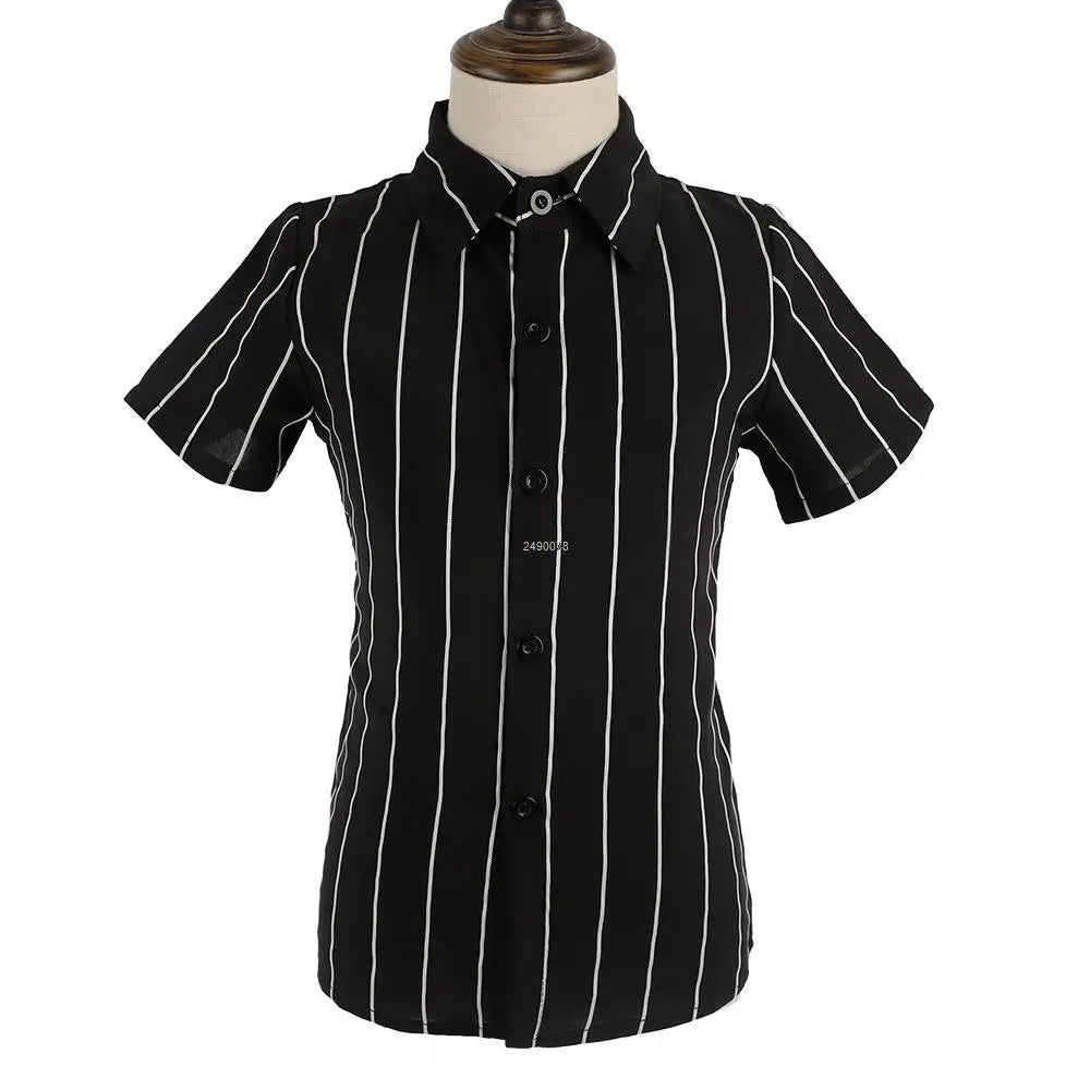 Costume formel bleu marine pour tout-petit garçon, gilet et short, avec chemise blanche et nœud papillon 