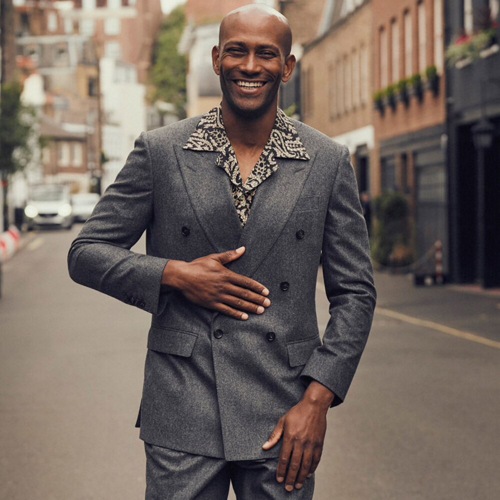 Costumes noirs pour hommes deux pièces, smokings de mariage de créateur d'hiver sur mesure, veste et pantalon pour hommes 