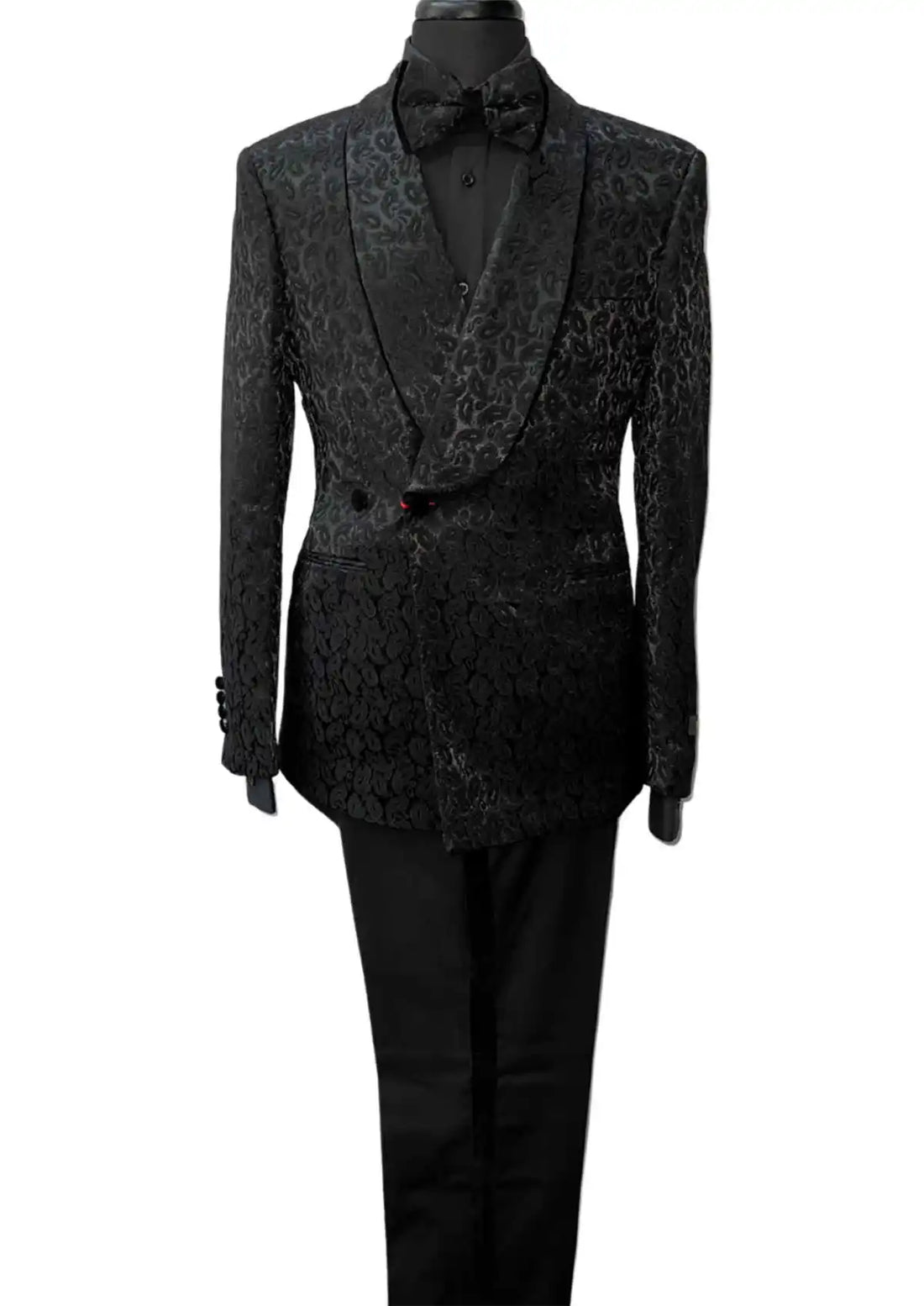 Traje negro para hombre, 2 piezas, blazer, pantalón, cuello chal, botonadura sencilla, hebilla, ropa de trabajo, traje de boda, graduación