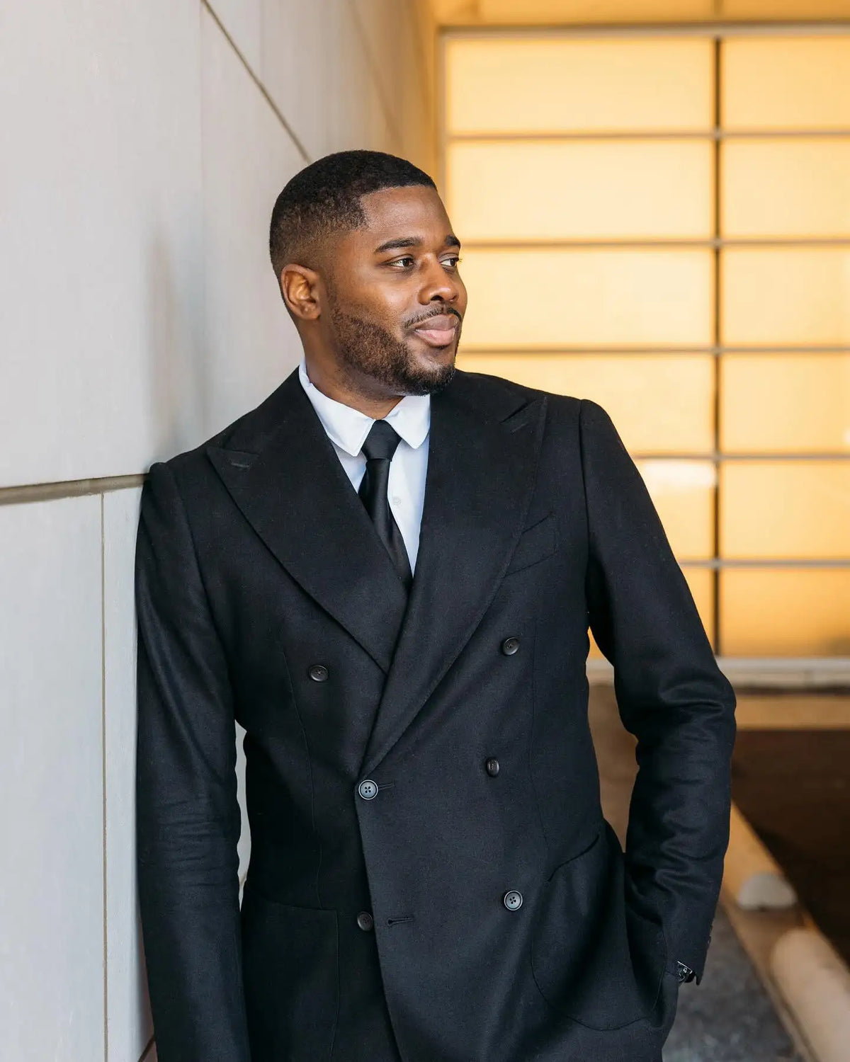 Black Men's Suit Double Breasted Male Blazer Sets Business Tuxedos Jacket and Pants Plus Size Wedding Groom Wear