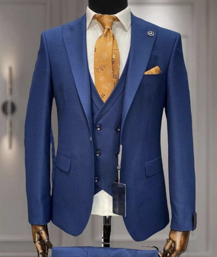 Black Wedding Men Suits Groom Tuxedos Business Blazer Trousers Prom Party Wear Coat 3Pcs(Jacket+Pants+Vest)Costume Homme Mariage
