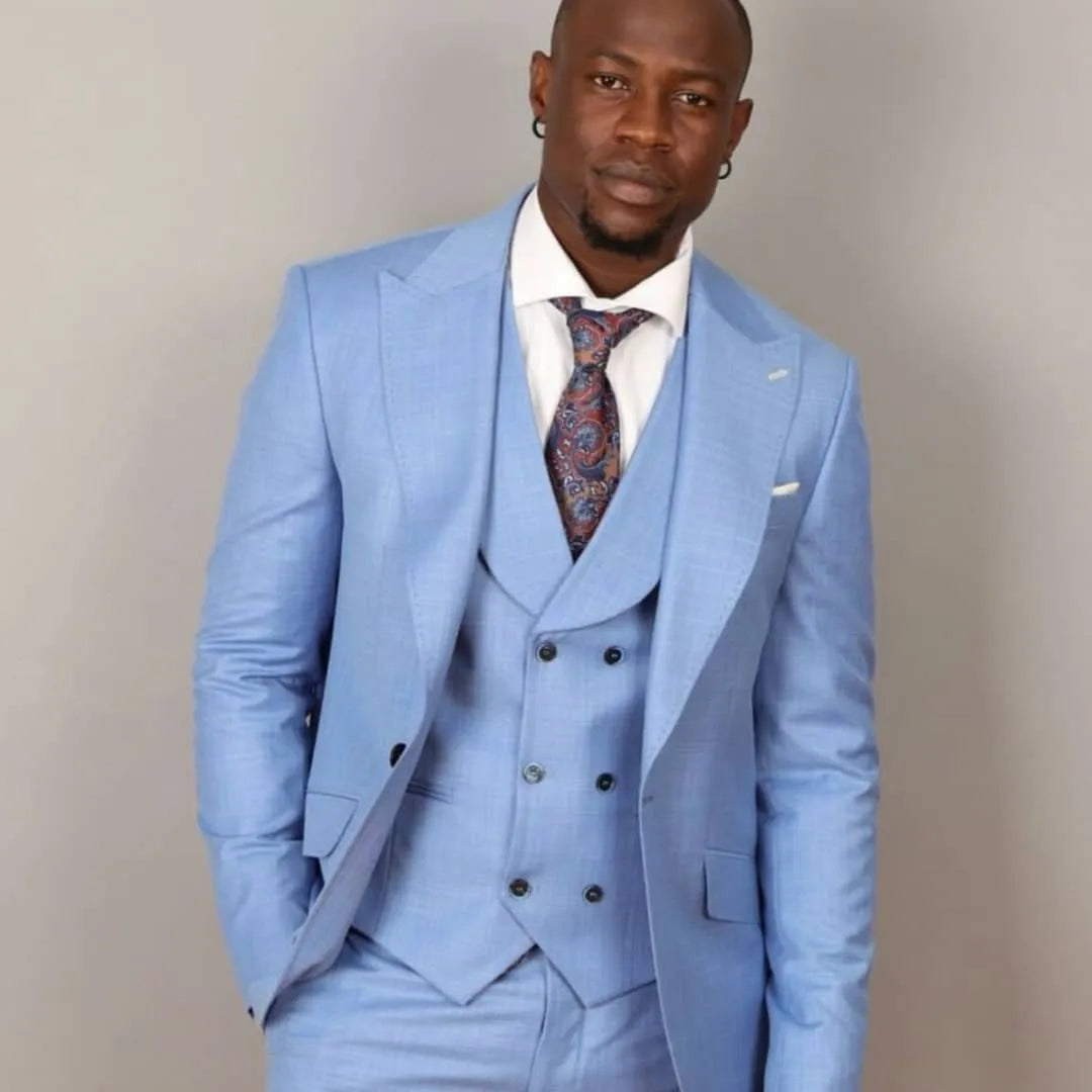 Ensemble blazer 3 pièces pour homme, coupe slim, costume de mariage, smoking personnalisé à un bouton, grande taille