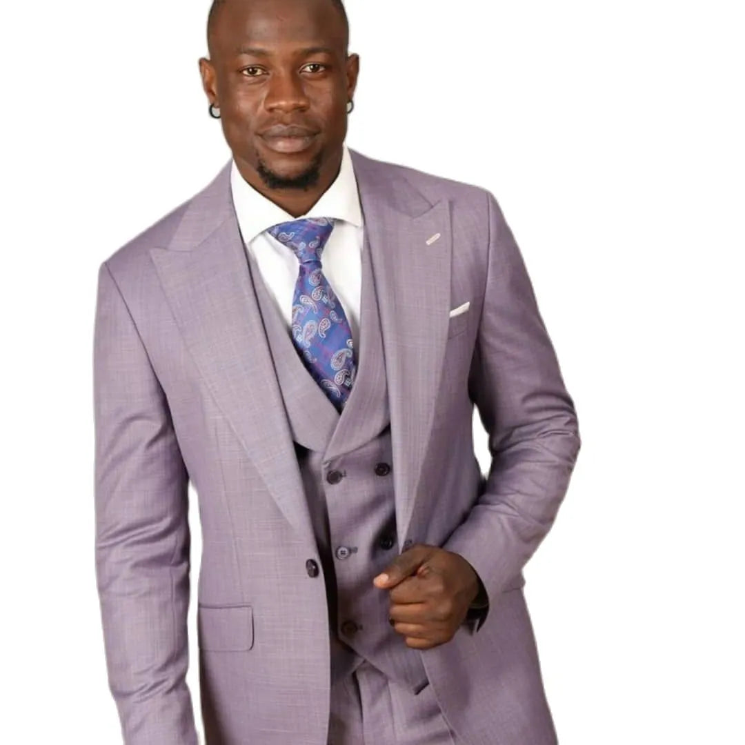 Ensemble blazer 3 pièces pour homme, coupe slim, costume de mariage, smoking personnalisé à un bouton, grande taille