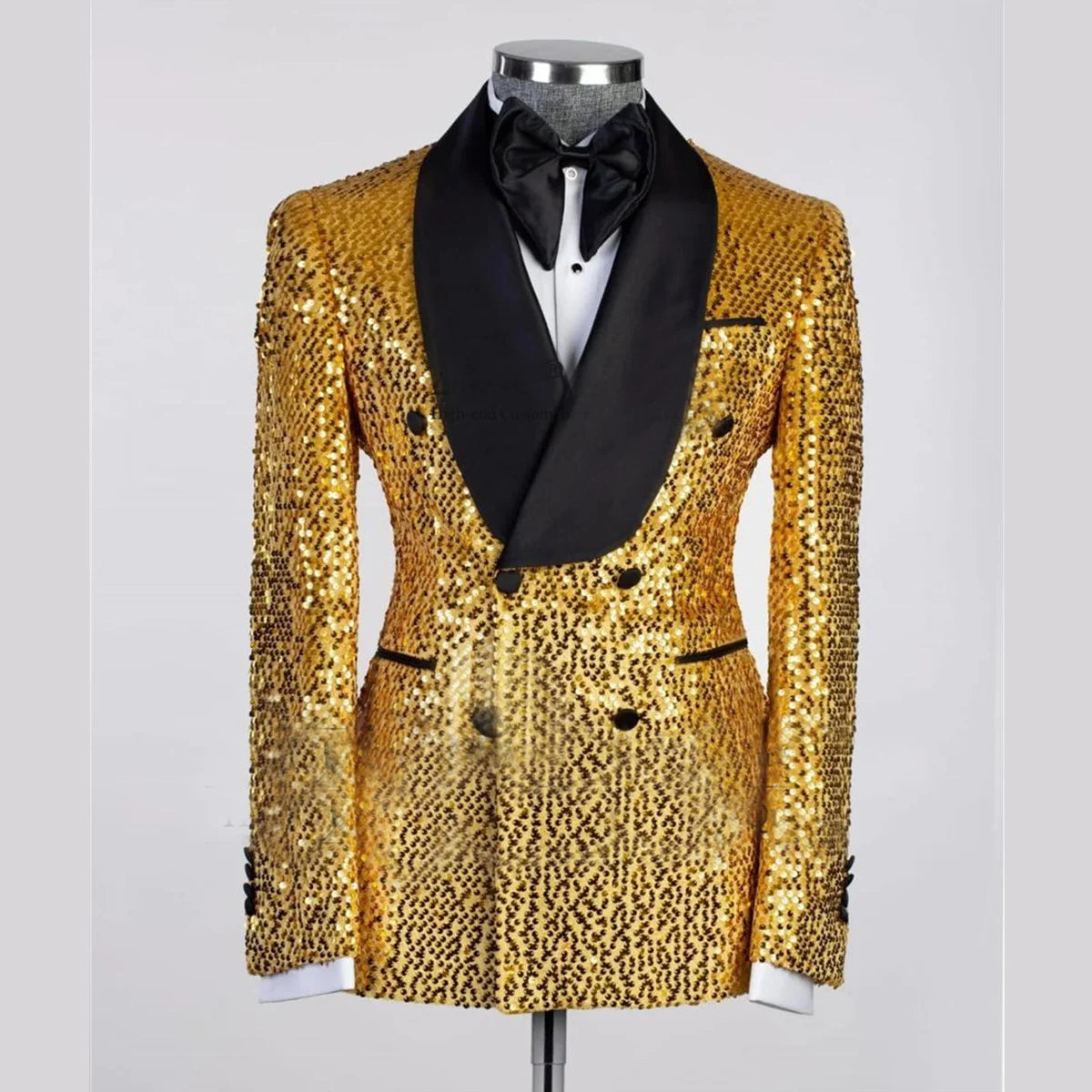 Conjunto de blazer con lentejuelas para hombre: esmoquin de dos piezas de alta calidad para fiestas, bodas y eventos formales en rojo vibrante.