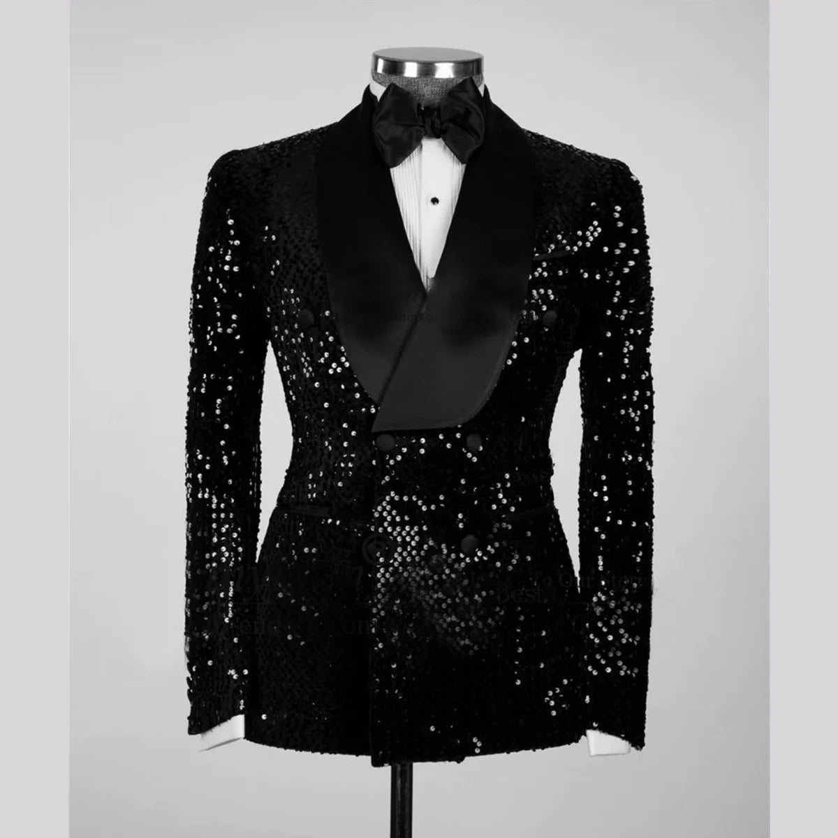 Conjunto de blazer con lentejuelas para hombre: esmoquin de dos piezas de alta calidad para fiestas, bodas y eventos formales en rojo vibrante.