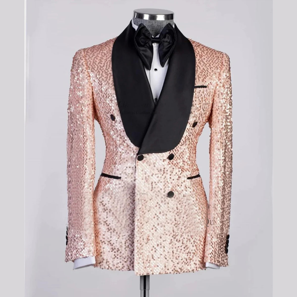 Conjunto de blazer con lentejuelas para hombre: esmoquin de dos piezas de alta calidad para fiestas, bodas y eventos formales en rojo vibrante.