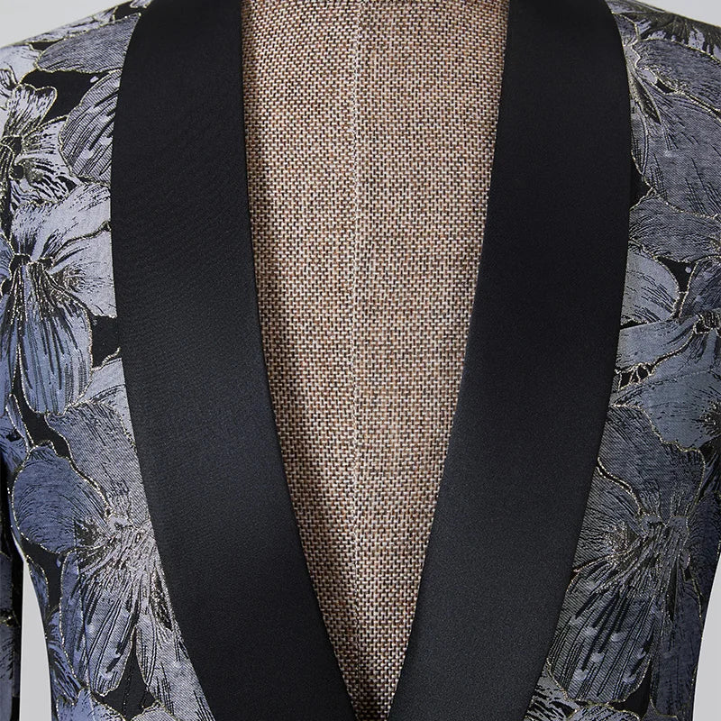 Stylish Floral Blazer for Men - Premium Tailored Jacket for Weddings, Parties, and Formal Events