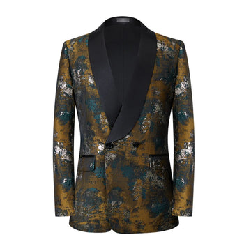 Stylish Men's Blazer Suit - Premium Designer Jacket for Weddings, Parties, and Formal Events - Tailored Fit and Unique Print Design