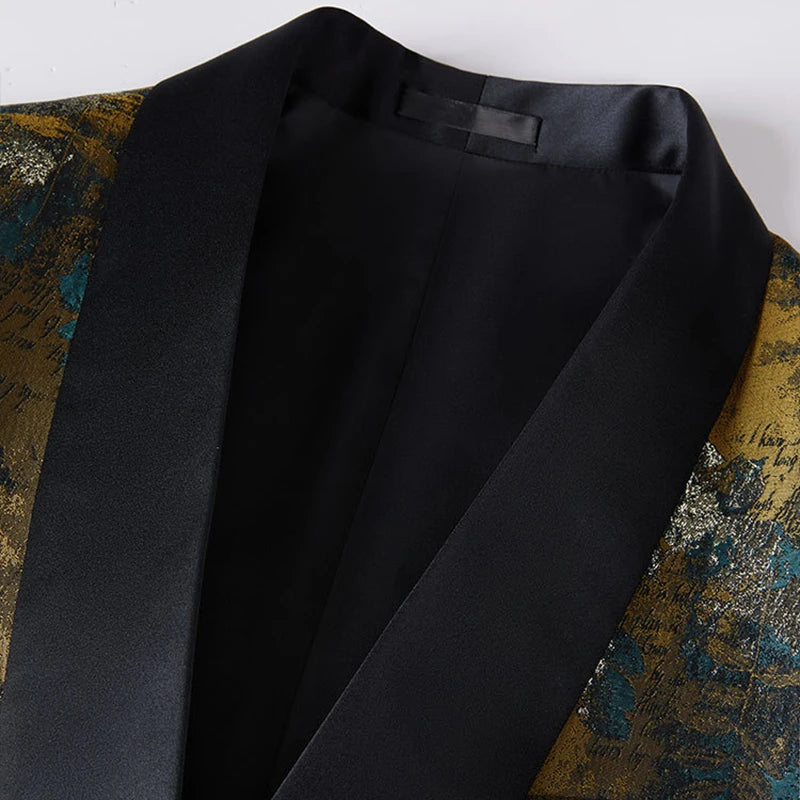 Elegante traje blazer para hombre: chaqueta de diseñador premium para bodas, fiestas y eventos formales. Corte a medida y estampado exclusivo.
