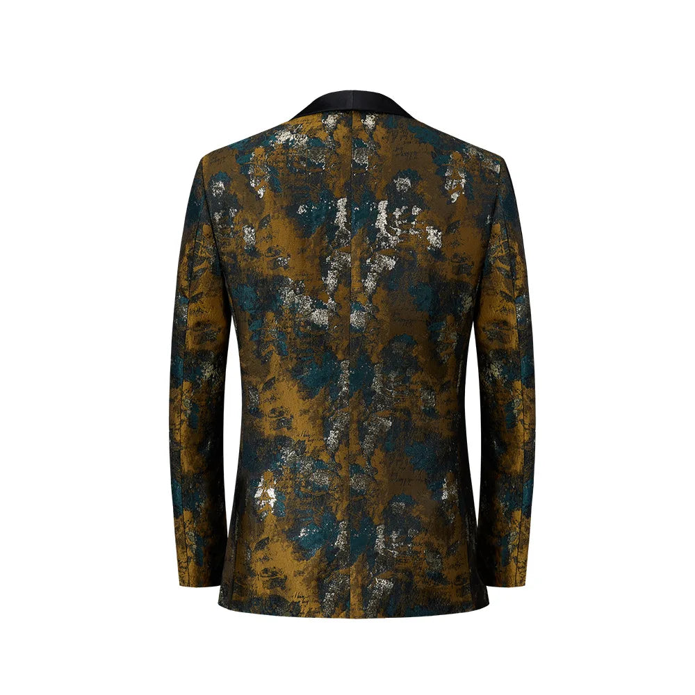 Elegante traje blazer para hombre: chaqueta de diseñador premium para bodas, fiestas y eventos formales. Corte a medida y estampado exclusivo.