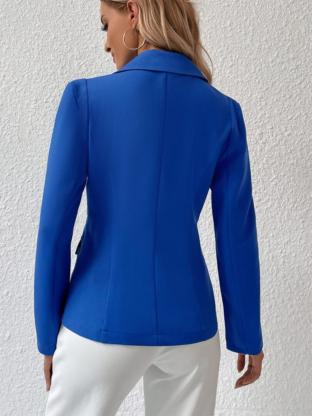 Robe blazer bleue pour femme, nouvelle collection printemps, manches longues, veste courte, tenue de soirée formelle, bureau, dames, une pièce 