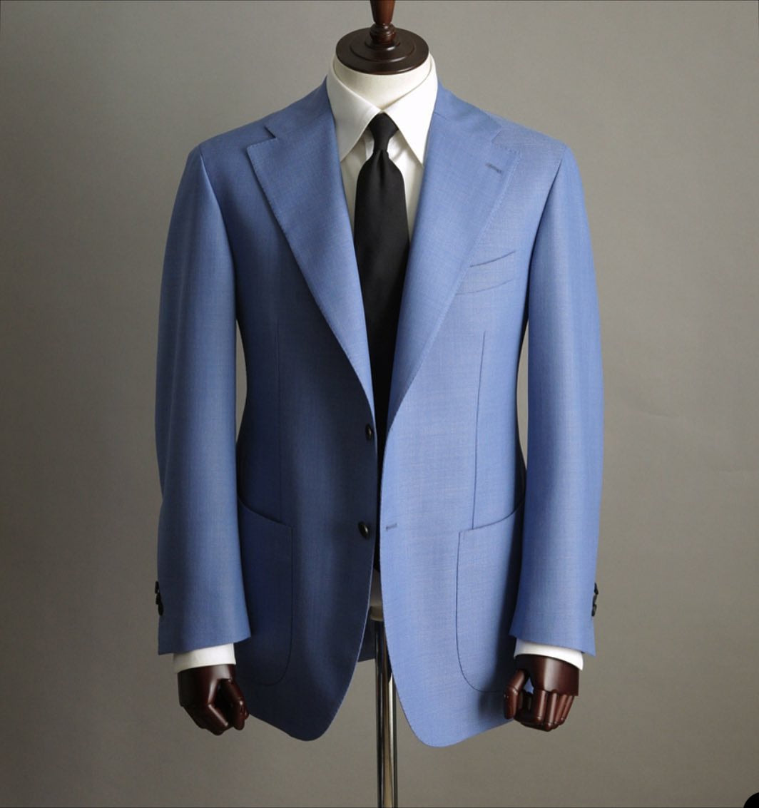 Blue Classic Men Wedding Suit Two-Pieces Coat And Pant Slim Fit Bridegroom Jacket Custom Made Party Tuxedos