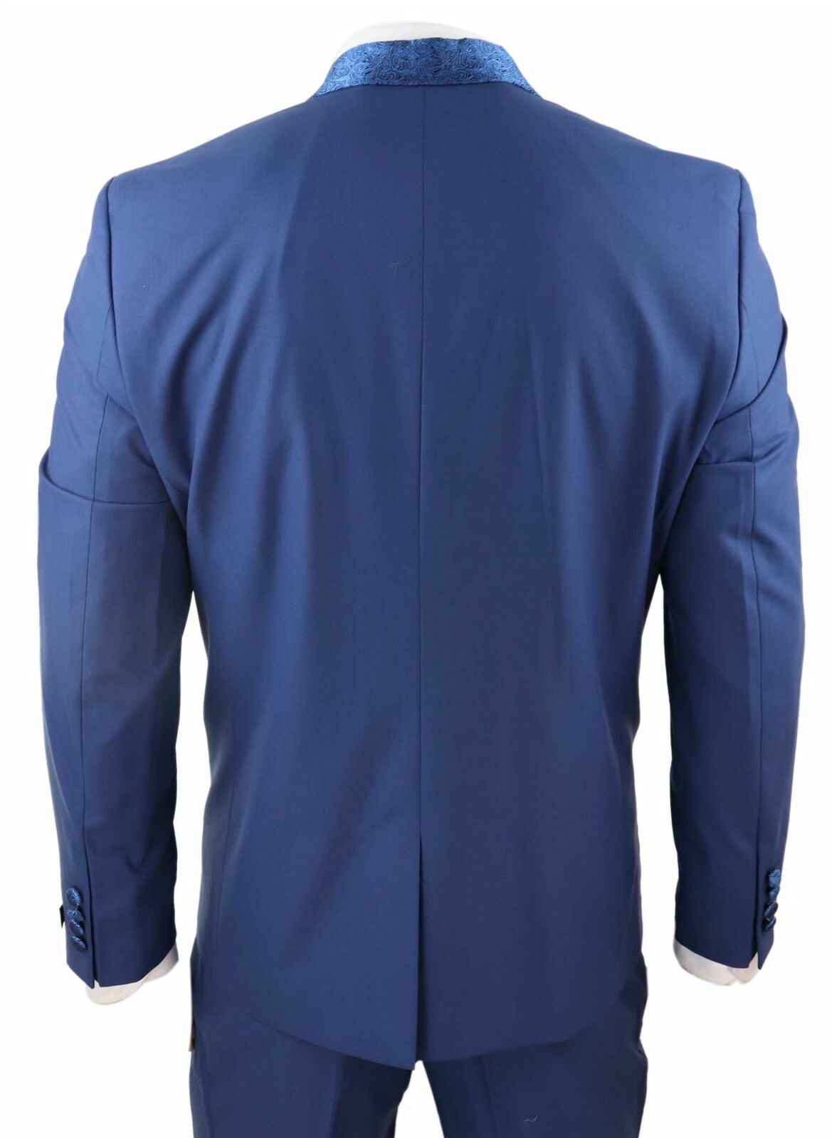 Costume classique bleu pour homme, smoking sur mesure, veste trois pièces, gilet, pantalon, costume de créateur pour occasion formelle 