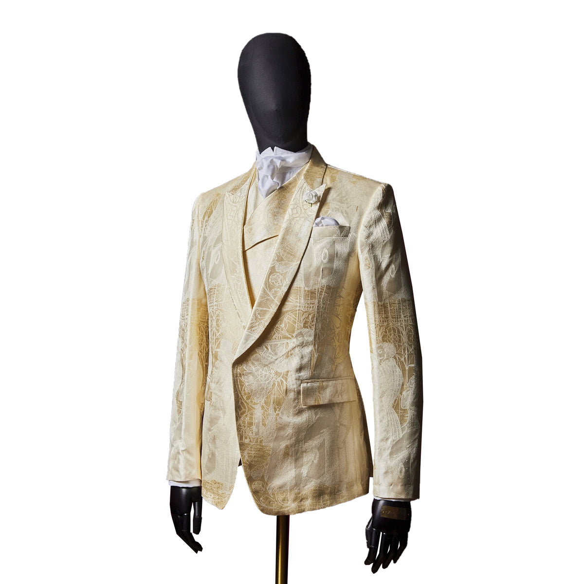 Traje de boda para hombre en jacquard brillante, nuevo traje de caballero a medida, de 2 piezas, abrigo y chaleco ajustados, traje formal para ocasiones especiales. 