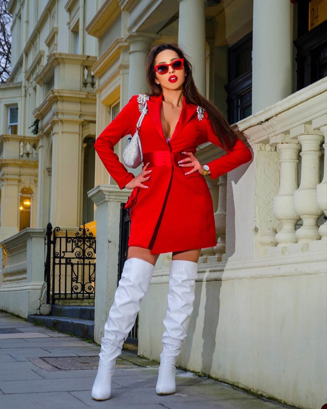 Blazer rojo brillante de 1 pieza para mujer, estilo urbano, para boda, traje de madre de la novia, fiesta de noche, ropa formal 