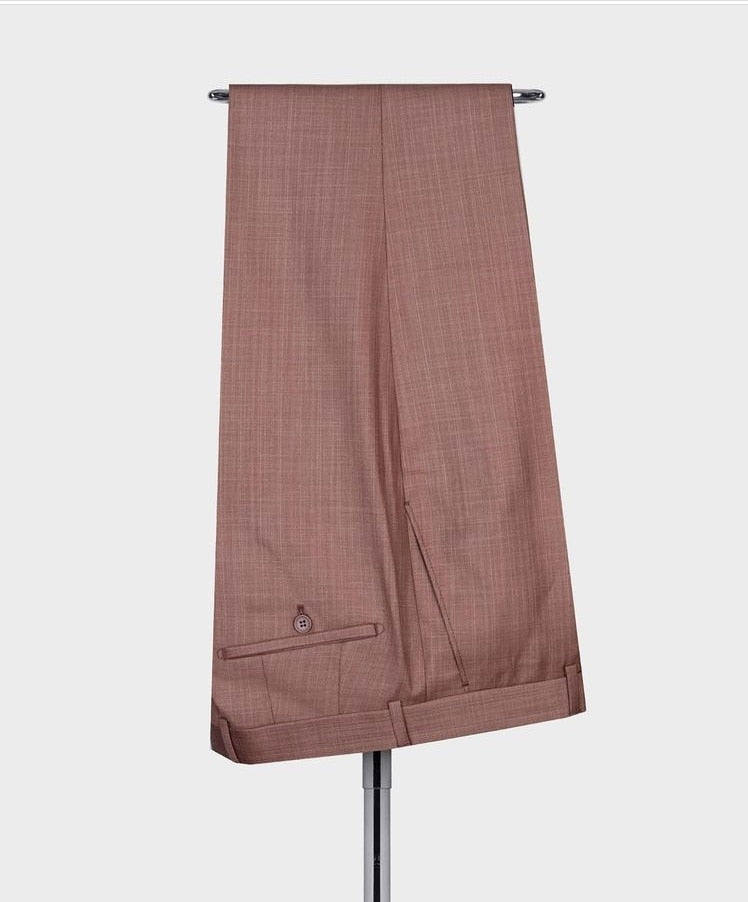 Trajes de hombre con solapa de pico marrón, esmoquin de 1 botón para novio, para graduación, blazer, pantalones para boda, 2 piezas, chaqueta y pantalón.