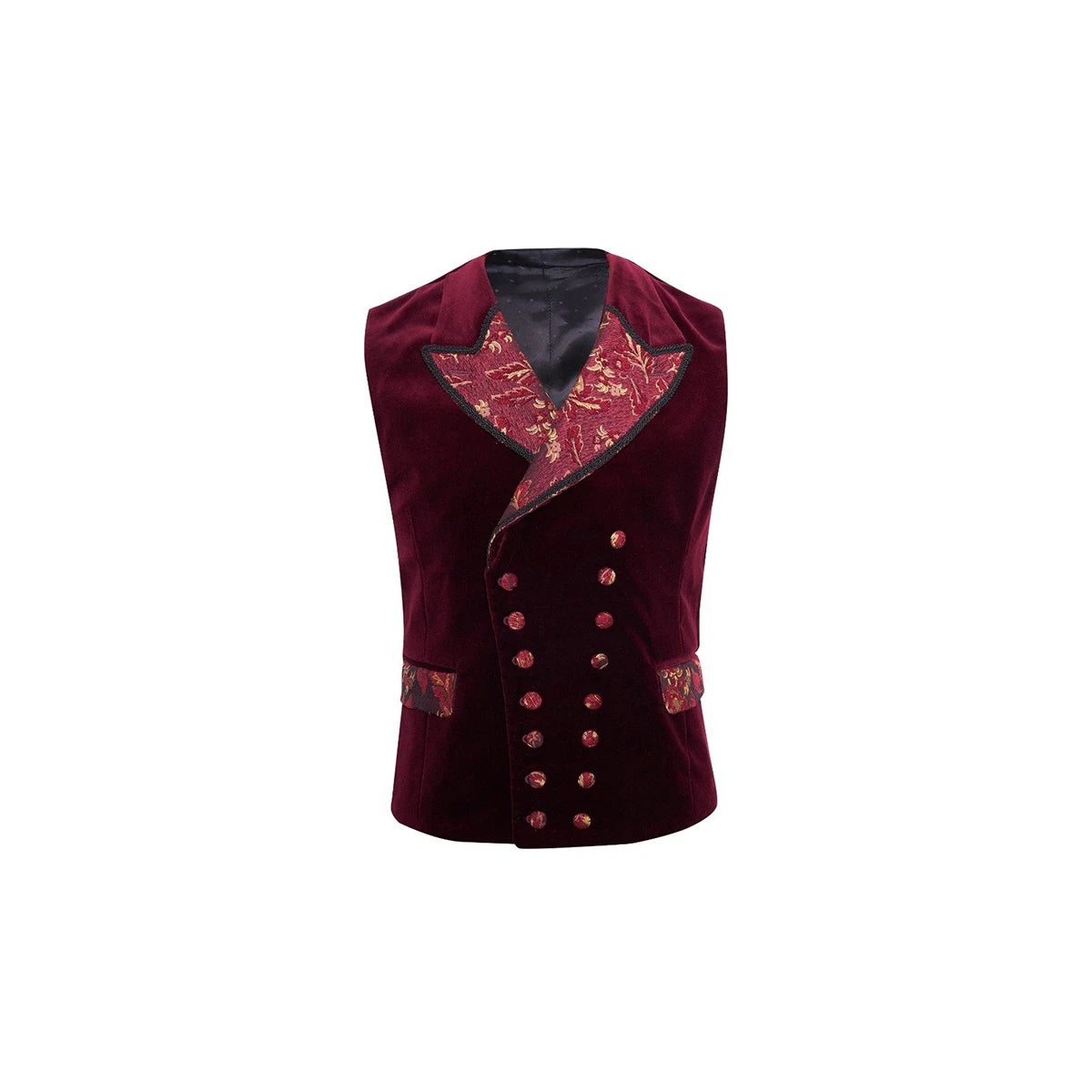 Trajes de hombre burdeos a medida, 3 piezas, blazer, chaleco, pantalón, un botón, solapa de jacquard, botones, para novio de boda, a medida, talla grande 