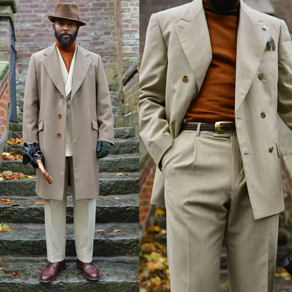 Traje de negocios marrón para hombre, a medida, 3 piezas, abrigo, blazer, pantalones, botonadura sencilla, ajustado, formal, de negocios, informal, para anfitrión de fiesta, a medida.
