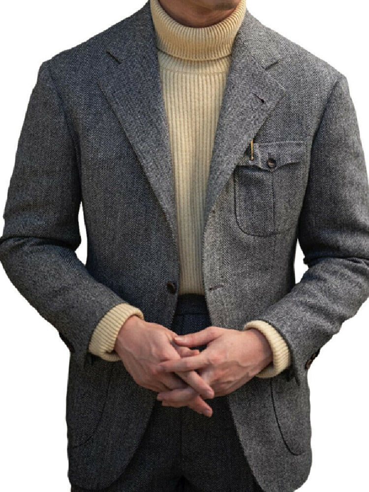 Costumes pour hommes d'affaires, blazer, manteaux de mariage en laine, veste de smoking, pardessus sur mesure, 2 pièces, formel, affaires, quotidien 