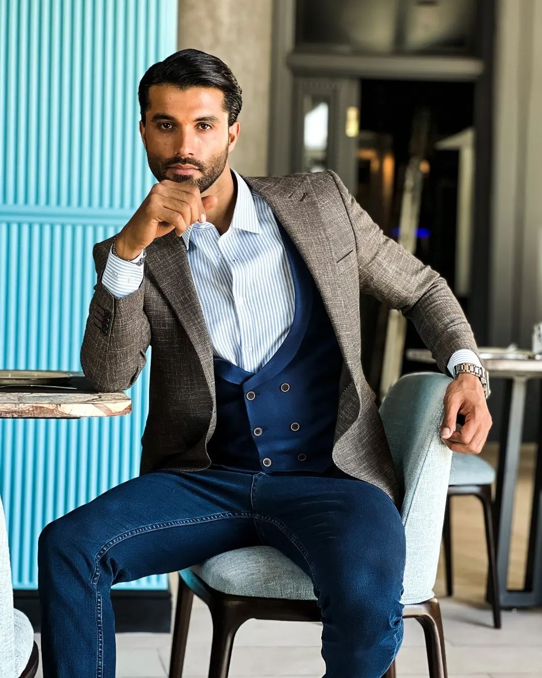 Esmoquin de boda de un solo pecho para hombre, traje de novio con solapa de pico, corte entallado, chaqueta para fiesta de graduación 