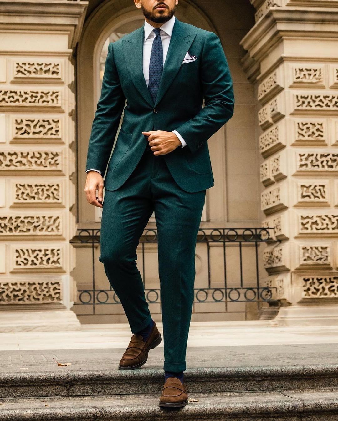 Costumes d'affaires pour hommes vert foncé à deux boutons pour marié, dîner, soirée formelle, mariage, smoking, fête d'anniversaire, blazer 2 pièces