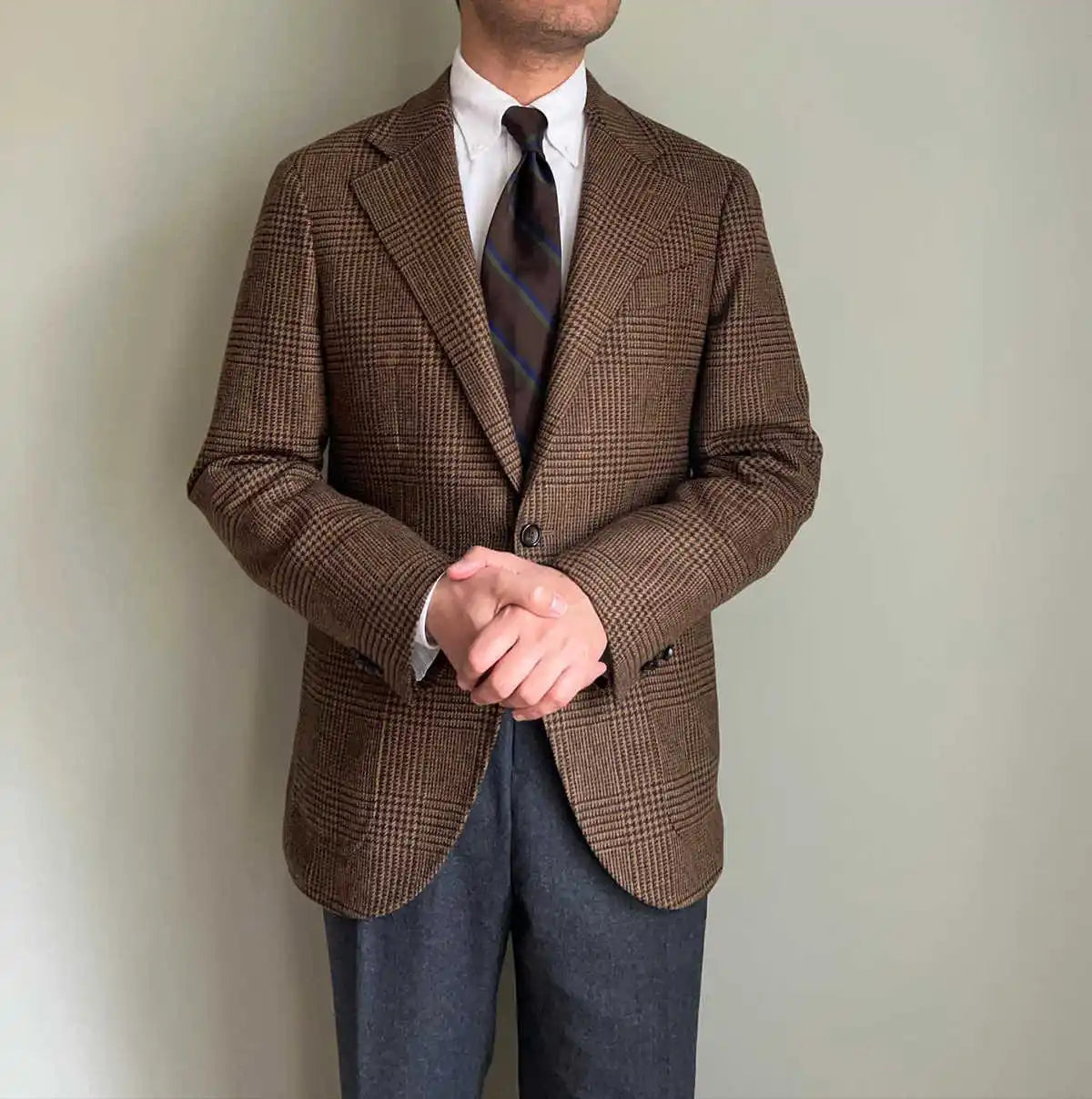 Casual Men's Suit 2 Pieces Blazer Pants Bow Collar Single Breasted Buckle Work Wear Bussiness Wedding Costume