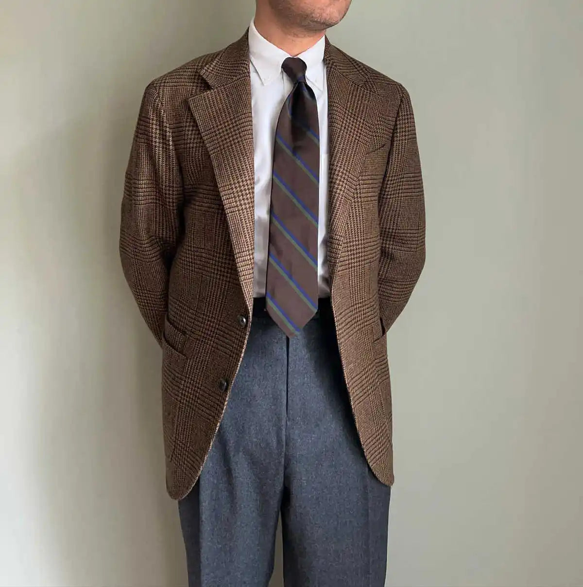 Casual Men's Suit 2 Pieces Blazer Pants Bow Collar Single Breasted Buckle Work Wear Bussiness Wedding Costume