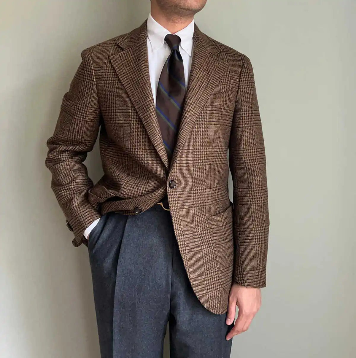 Casual Men's Suit 2 Pieces Blazer Pants Bow Collar Single Breasted Buckle Work Wear Bussiness Wedding Costume