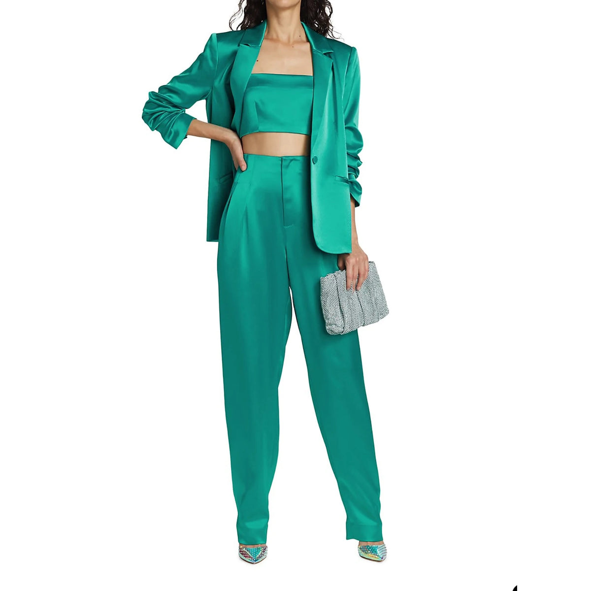 Ensemble 3 pièces décontracté pour femme, blazer ample, tenue de bureau, un bouton, tenue de soirée quotidienne, sur mesure