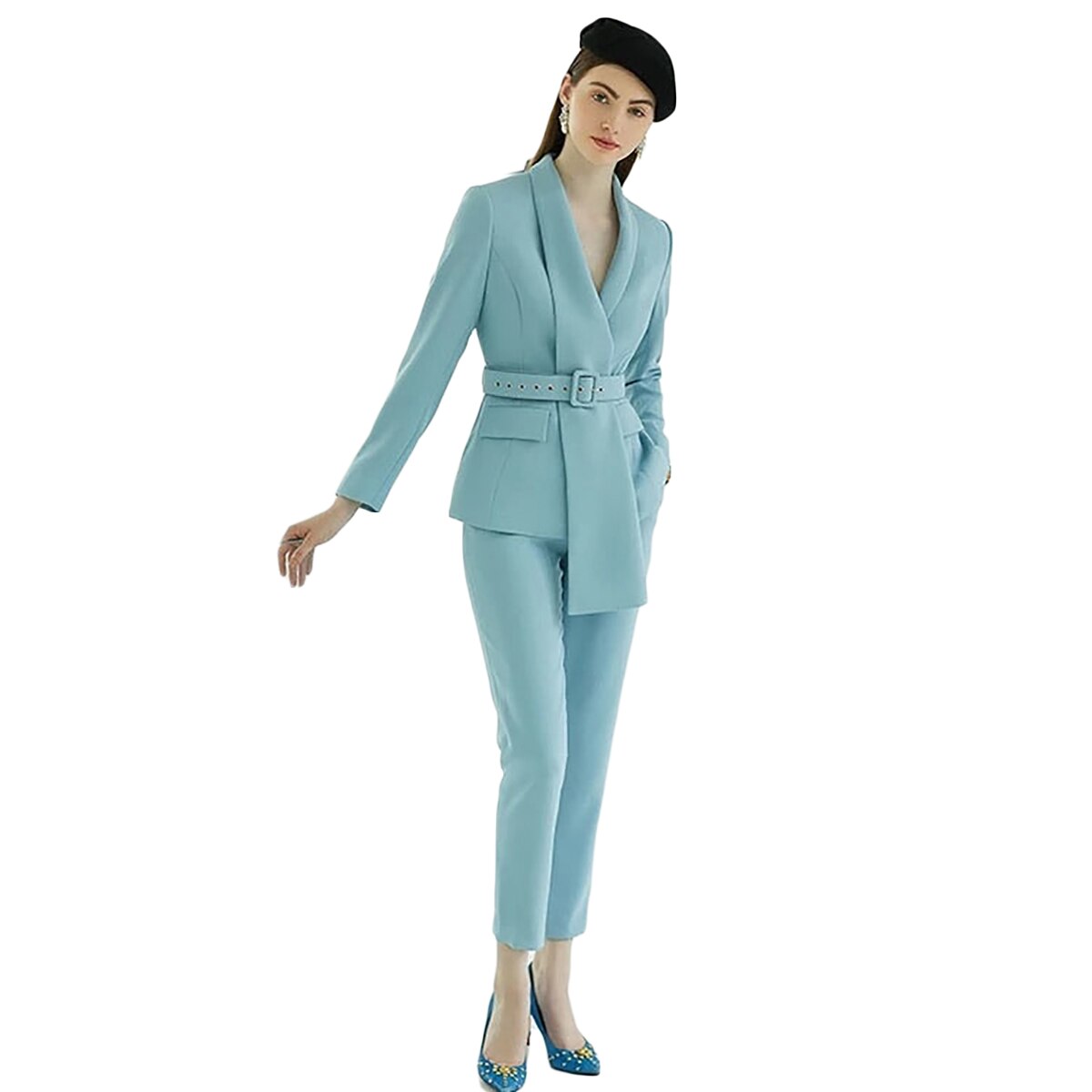 Trajes de pantalón para mujer, a medida, para fiesta de graduación, blazer para boda, pantalones rectos, 2 piezas 