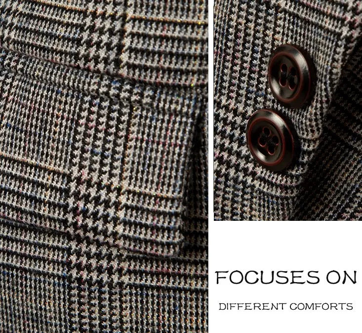 Ensemble de costume formel à carreaux gris pour garçon avec blazer à nœud papillon, gilet et pantalon 
