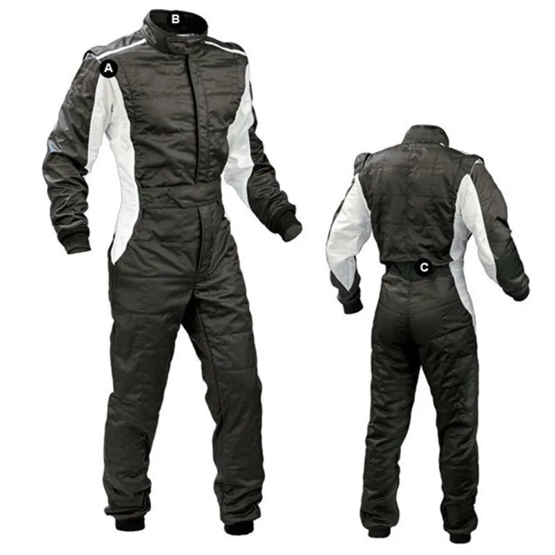Trajes de karting para niños, monos de carreras de coches de F1, monos de automóvil para niños, trajes de motocicleta impermeables y a prueba de viento de doble capa 
