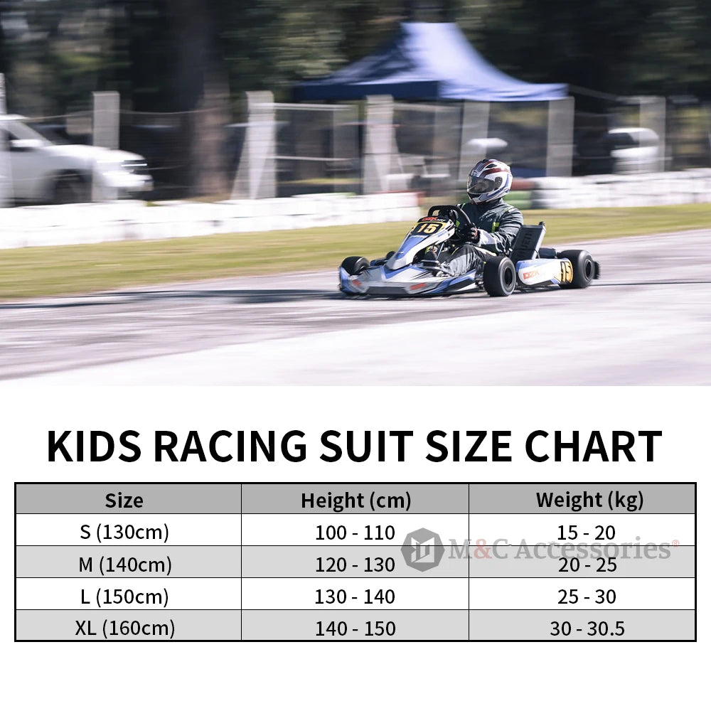 Trajes de karting para niños, monos de carreras de coches de F1, monos de automóvil para niños, trajes de motocicleta impermeables y a prueba de viento de doble capa 