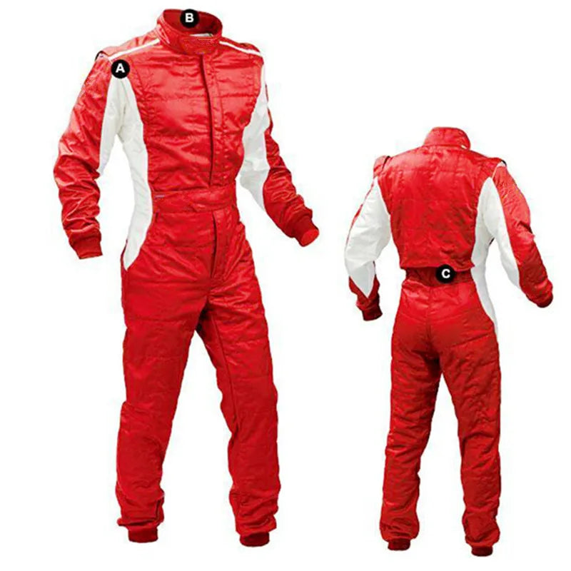 Trajes de karting para niños, monos de carreras de coches de F1, monos de automóvil para niños, trajes de motocicleta impermeables y a prueba de viento de doble capa 