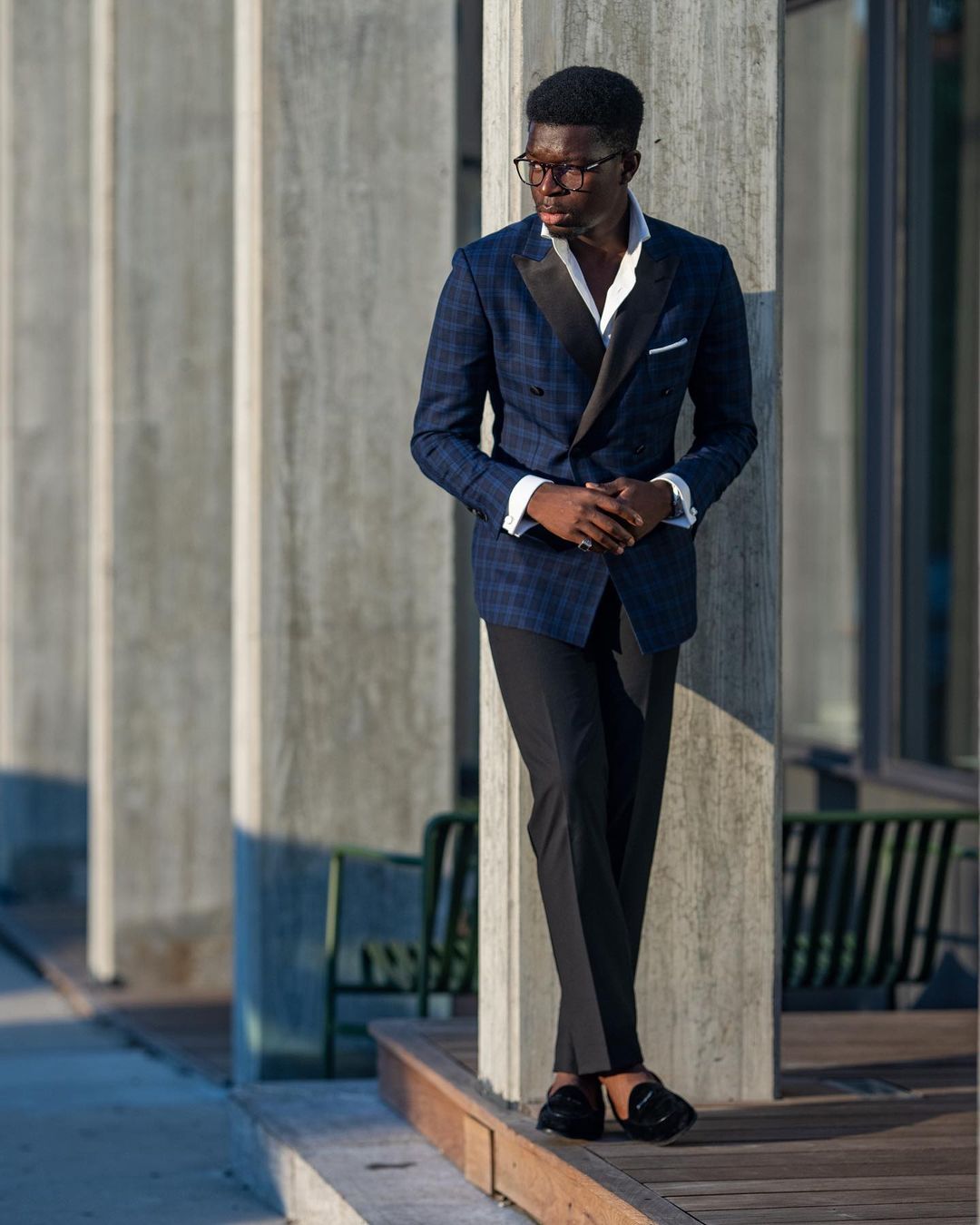 Traje clásico de cuadros negros para hombre, traje de boda de dos piezas con cuello cerrado, esmoquin para hombre, traje formal de alta calidad para ocasiones especiales. 