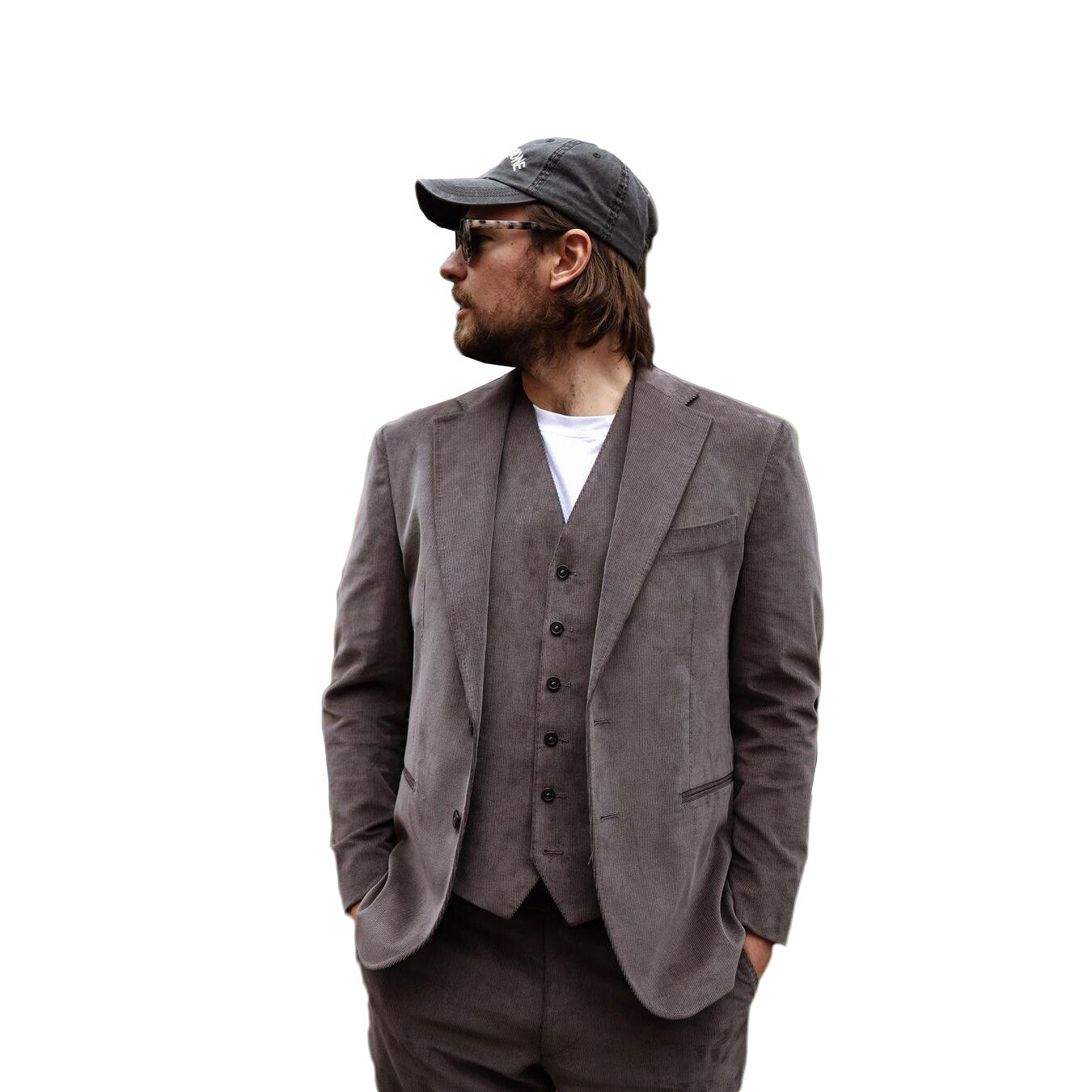 Classic Brown men Suit Single Breasted Tailor-Made Three-Pieces Jacket Vest Pants Designer Groom Formal Occasion Costume Made