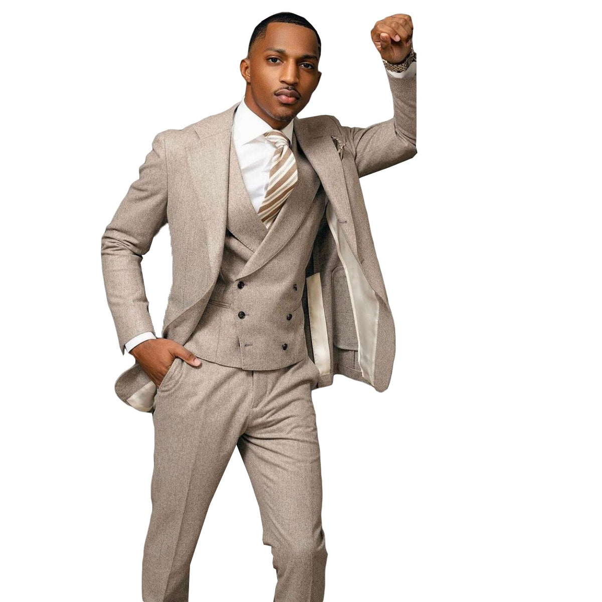 Trajes clásicos formales de negocios informales para fiesta para hombre, chaqueta, pantalones y chaleco, hechos a medida, para novio, boda o ocasión especial. 